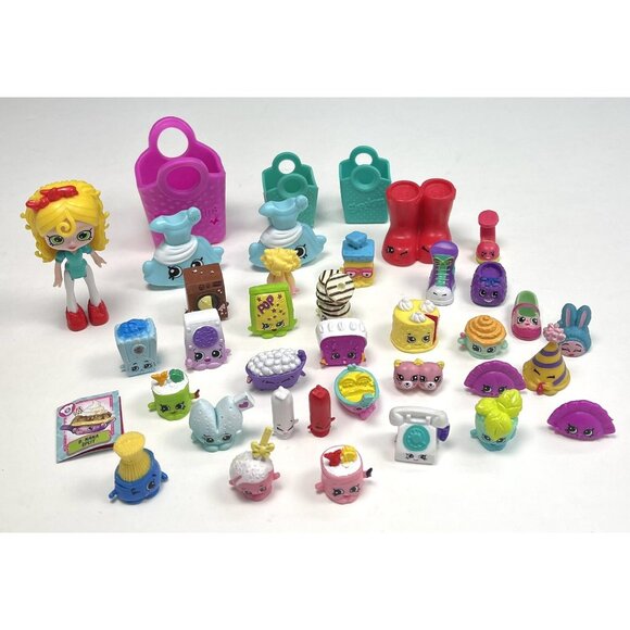 Lot 38 SHOPKINS Miniature Figurines Seasons 3-12 + McDonald's & Bags Recipe Card - Picture 1 of 3